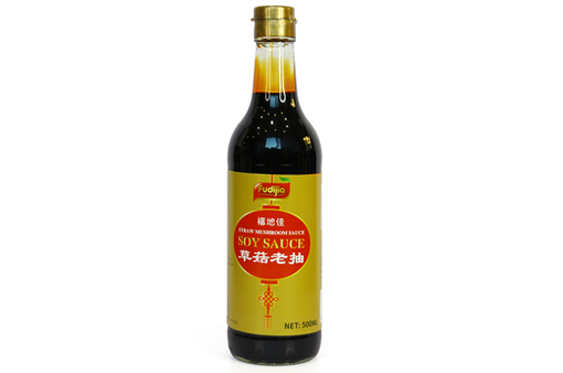 Straw Mushroom Dark Soy Sauce 500ml Glass Bottle